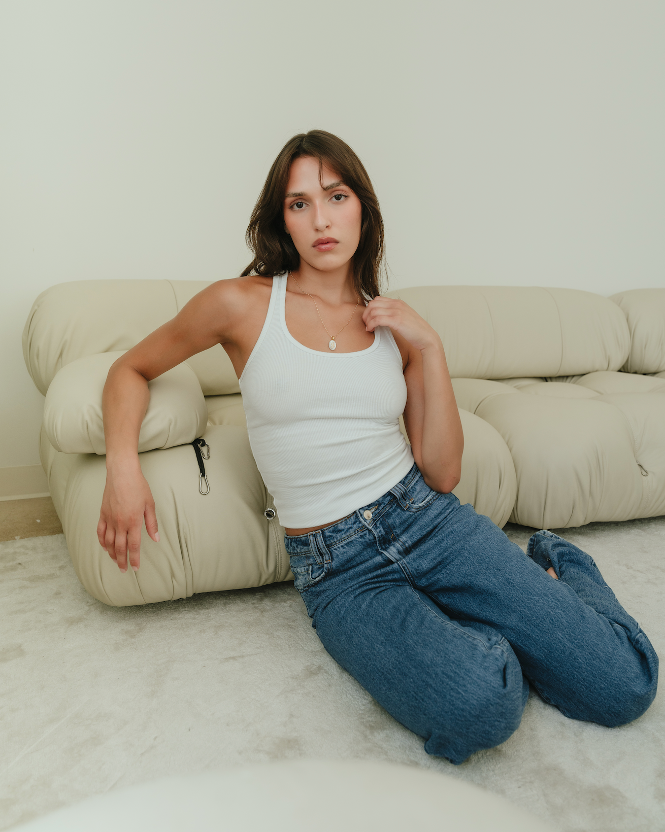 Mother of Pearl Initial Necklace